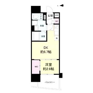 セレニテ谷九プリエの間取り図
