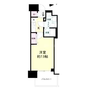 セレニテ谷九プリエの間取り図