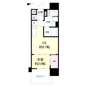 セレニテ谷九プリエの間取り図