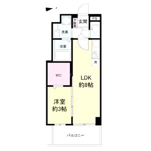 セレニテ谷九プリエの間取り図