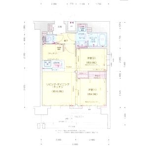 プレリス阿波座Bloomの間取り図