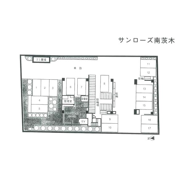 サンローズ南茨木の外観9枚目