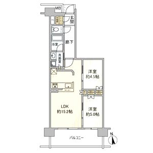 シエリアシティ千里山D棟の間取り図