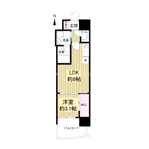 セレニテ神戸元町プリエの間取り図