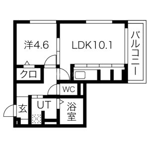 トリシア長岡天神の間取り図