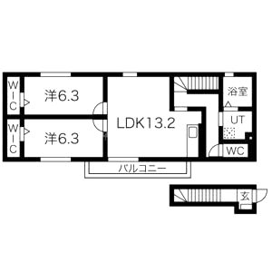 ヴィヴィアーナ 部屋の間取り図