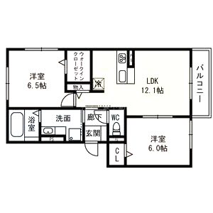 ベルジュ大和川の間取り図