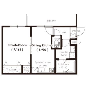 エクシード田中の間取り図