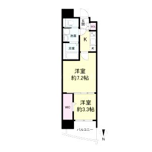 セレニテ堺筋本町プリエの間取り図