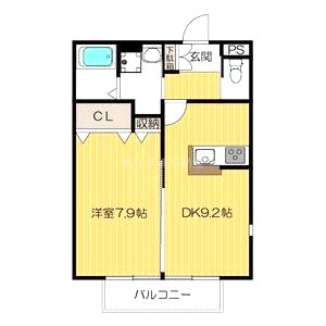 カーサ上島頭の間取り図