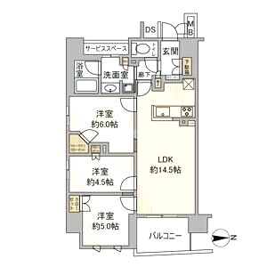 ジオ山科椥辻サウスの間取り図