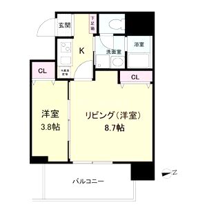 ヴィラ・セレーノ玉造本町(旧ルネフラッツ玉造本町)の間取り図