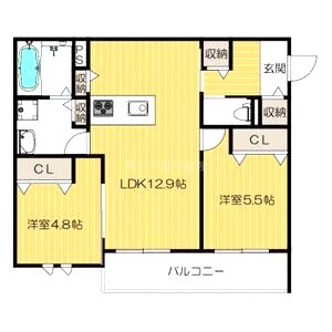 フロレゾン花園の間取り図