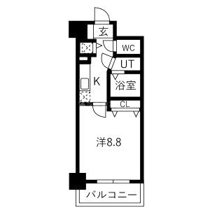 アドバンス三宮ウィングロードの間取り図