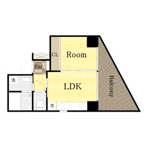 アクアスイート南森町の間取り図