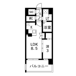 アーバンパーク御幣島の間取り図