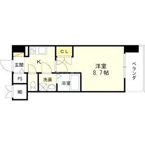 WGB江坂の間取り図