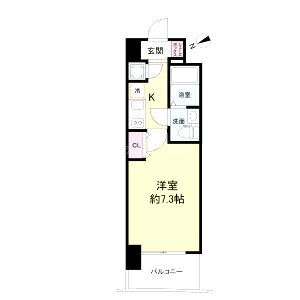 セレニテ京橋クレアの間取り図