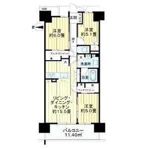 なかもずオールズ・ディアコートの間取り図