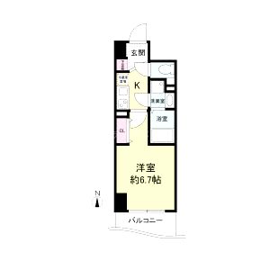 セレニテ心斎橋グランデの間取り図