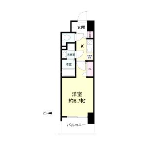 セレニテ心斎橋グランデの間取り図