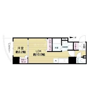 セレニテ心斎橋グランデの間取り図