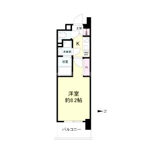 セレニテ心斎橋グランデの間取り図