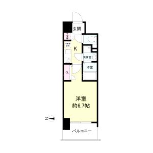 セレニテ心斎橋グランデの間取り図