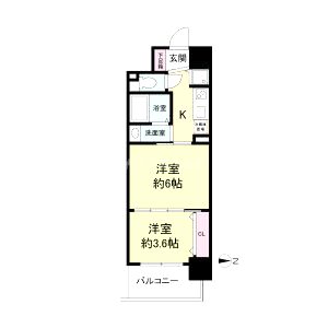 セレニテ心斎橋グランデの間取り図