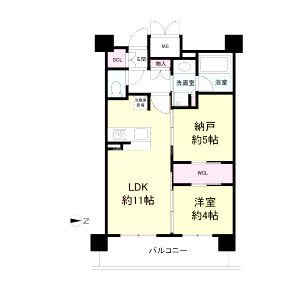 セレニテ心斎橋グランデの間取り図