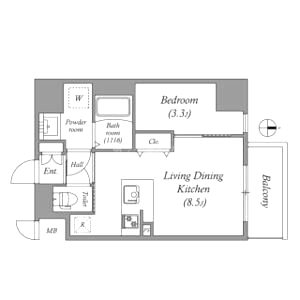 ArtizA京橋WESTの間取り図