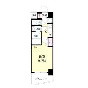 セレニテ新大阪カルムの間取り図