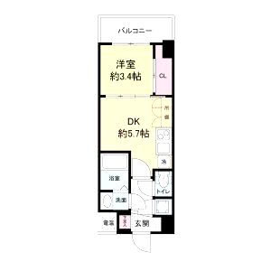 セレニテ新大阪カルムの間取り図