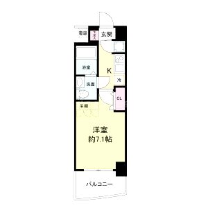 セレニテ新大阪カルムの間取り図