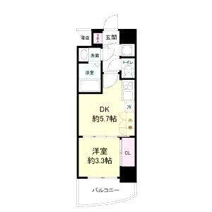 セレニテ新大阪カルムの間取り図