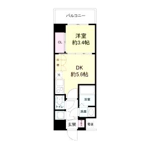 セレニテ新大阪カルムの間取り図