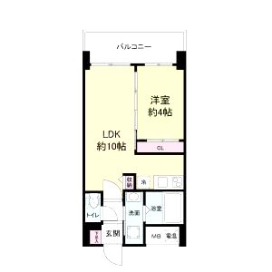 セレニテ新大阪カルムの間取り図