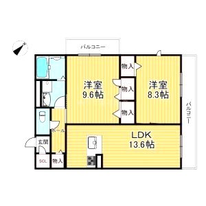 イデアーレ伊丹の間取り図