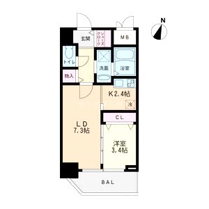 セレニテ神戸元町の間取り図