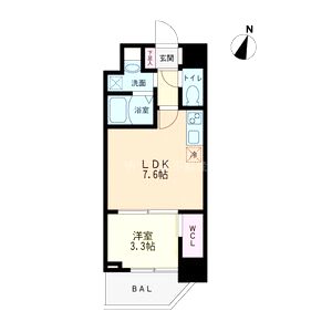 セレニテ神戸元町の間取り図