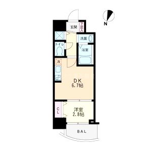 セレニテ神戸元町の間取り図
