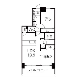 アルファスマート加古川駅北の間取り図