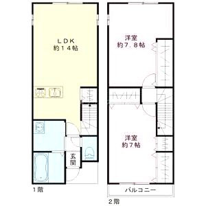 カサベルテ北花田 IV棟の間取り図