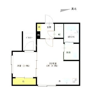Hubi Core 西京極の間取り図