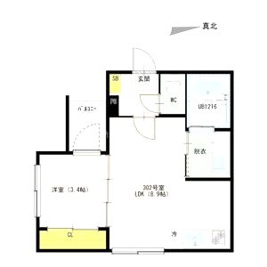 Hubi Core 西京極の間取り図