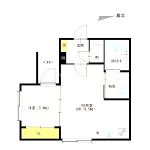 Hubi Core 西京極の間取り図