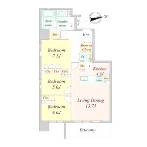 ブランシエスタ上本町の間取り図