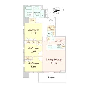 ブランシエスタ上本町の間取り図