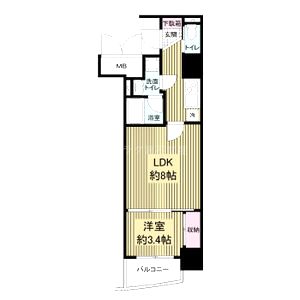 APRILE南森町の間取り図