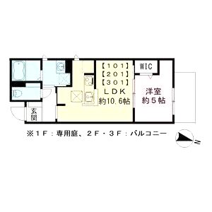 Bonheur K(ボヌールK)の間取り図